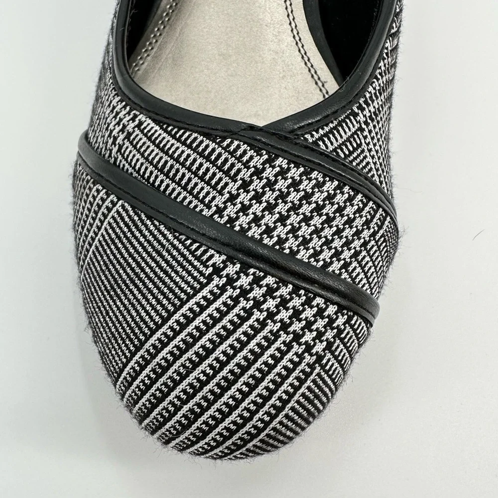C.P. Company Women’s Robin Black & White Fabric & Patent Comfort Wedges Sz 9.5M